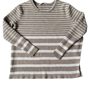 Athleta Womens Striped Knit Merino Wool Sweater Size S